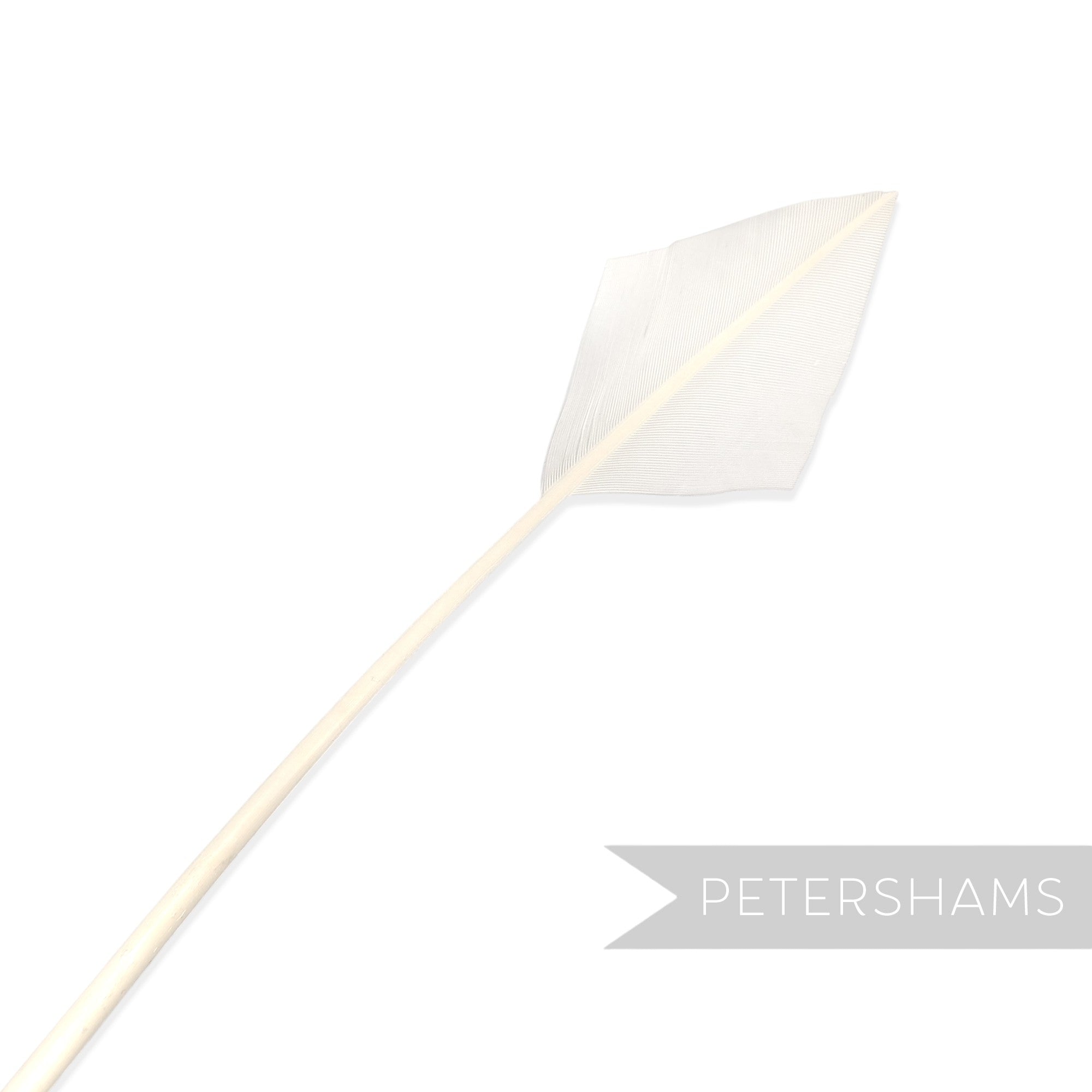 Petershams Millinery Supplies ivory arrowhead turkey quill feather for hat and fascinator decoration