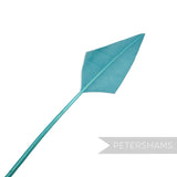 Petershams Millinery Supplies aqua arrowhead turkey quill feather for hat and fascinator decoration
