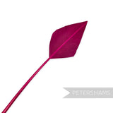 Petershams Millinery Supplies cerise arrowhead turkey quill feather for hat and fascinator decoration