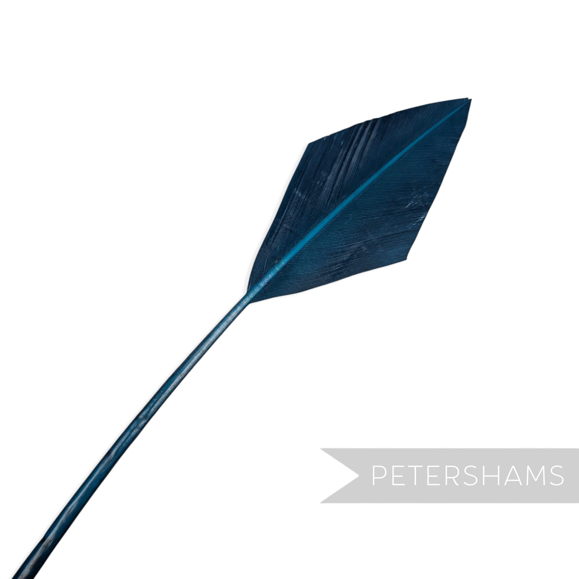 Petershams Millinery Supplies teal arrowhead turkey quill feather for hat and fascinator decoration