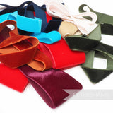 Petershams Millinery Supplies lucky dip pack featuring assorted colourful velvet ribbon remnants in various widths