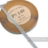 Petershams Millinery Supplies vintage pale blue textured rayon crepe ribbon on a 16m roll with Patt 140 label