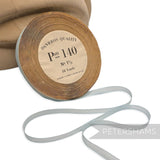 Petershams Millinery Supplies vintage pale blue Swiss rayon crepe ribbon roll with Patt 140 label