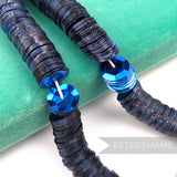 Petershams Millinery Supplies vintage 10mm cupped dark blue sequin embroidery worm strings for tambour work