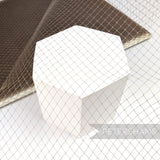 Petershams Millinery Supplies vintage mocha fine weave nylon veiling with small diamond pattern