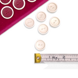 Petershams Millinery Supplies vintage 18mm clear plastic buttons with white rim detail, pack of 12