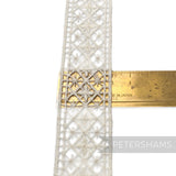 Petershams Millinery Supplies vintage 30mm off-white cotton Nottingham guipure lace with a cross grid design