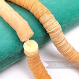 Petershams Millinery Supplies vintage 10mm cupped peach sequins on strings for embroidery and bridal work