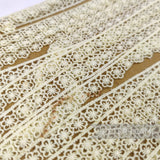 Petershams Millinery Supplies vintage 11mm cream daisy lace trim with minor dye imperfections
