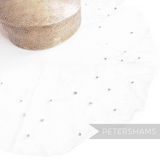 Petershams Millinery Supplies vintage 1930s diamond weave veiling round with V-shaped chenille dot pattern