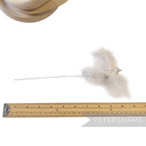 Petershams Millinery Supplies vintage marabou feather bird ornament on a wire stem