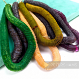 Petershams Millinery Supplies vintage 10mm cupped French sequins on strings in assorted rich jewel tones for embroidery