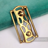 Petershams Millinery Supplies vintage 1980s ornate gold metal interlocking buckle for 50mm ribbon