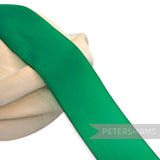 Petershams Millinery Supplies vintage 50mm emerald green nylon ribbon roll for millinery and craft projects