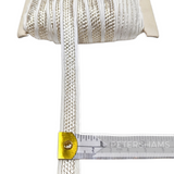 Petershams Millinery Supplies vintage 12mm Nouveaute Italian insertion trim with white lattice and lurex shimmer