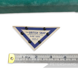 Petershams Millinery Supplies vintage 1950s British Snap size 000 metal fasteners on a triangular display card