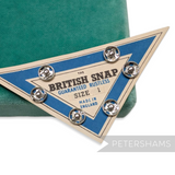 Petershams Millinery Supplies vintage 1950s The British Snap metal fasteners on a triangular display card