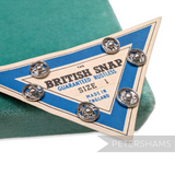 Petershams Millinery Supplies vintage 1950s British Snap metal fasteners on a triangular display card