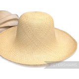 Petershams Millinery Supplies vintage Ecuador Panama straw capeline hat body in natural plain weave