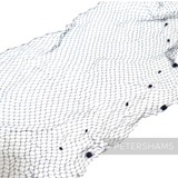 Petershams Millinery Supplies vintage navy blue honeycomb veiling with double mini dot detail for hat making.