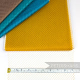 Petershams Millinery Supplies vintage nylon fine weave veiling in mustard, deep turquoise and mocha