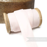 Petershams Millinery Supplies 24mm wide pale pink vintage rayon velvet ribbon on a wooden spool