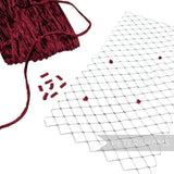 Petershams Millinery Supplies vintage burgundy chenille wire for creating decorative dots on millinery veiling
