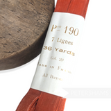 Petershams Millinery Supplies vintage 16mm burnt orange rayon velvet ribbon on a spool with original French label