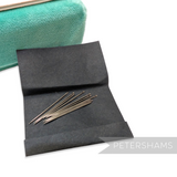 Petershams Millinery Supplies vintage 1950s Abel Morrall sewing needles in original black paper packet