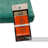 Petershams Millinery Supplies vintage Halls Elephant Brand tapestry sewing needles in original 1970s packaging