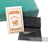 Petershams Millinery Supplies vintage 1950s Abel Morrall paper-wrapped sewing needles in size 7 betweens