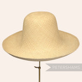 Petershams Millinery Supplies vintage Ecuador Panama straw capeline hat body in natural plain weave