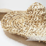 Petershams Millinery Supplies vintage 1960s natural straw capeline hat body with ruffled plaited texture