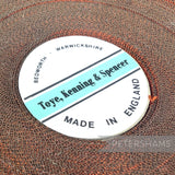 Petershams Millinery Supplies vintage brown striped grosgrain ribbon roll by Toye, Kenning and Spencer