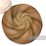 Petershams Millinery Supplies vintage Ecuador Panama straw capeline hat body with a large swirl woven pattern