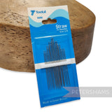 Petershams Millinery Supplies vintage Tootal assorted straw needles, size 3/9, pack of 16, made in Great Britain.