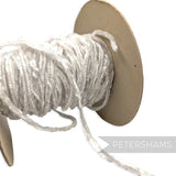 Petershams Millinery Supplies vintage white chenille wire on a spool for hat making and veiling dots