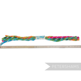 Petershams Millinery Supplies pack of 5 vintage 1970s twisted chunky yarn hair bow strings in bright multi-colours