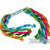 Petershams Millinery Supplies vintage 1970s pack of 5 chunky twisted yarn hair bow strings in bright multi-colours