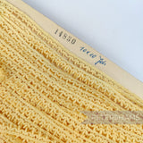 Petershams Millinery Supplies vintage 1950s English Nottingham 7mm yellow cotton guipure lace trim with leafy design
