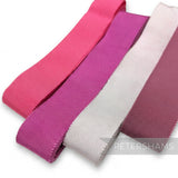 Petershams Millinery Supplies warm collection petersham ribbon assortment in shades of pink, purple, and beige