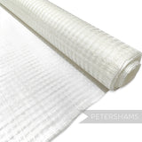 Petershams Millinery Supplies white basket weave sinamay fabric, ideal for hat making and trims. Lightweight with a large weave.