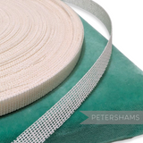 Petershams Millinery Supplies 10mm white buckram tape for hat making and structural trim