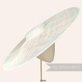 Petershams Millinery Supplies extreme ivory sinamay cartwheel fascinator hat base