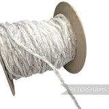 Petershams Millinery Supplies vintage white chenille wire on a spool for hat making and veiling dots