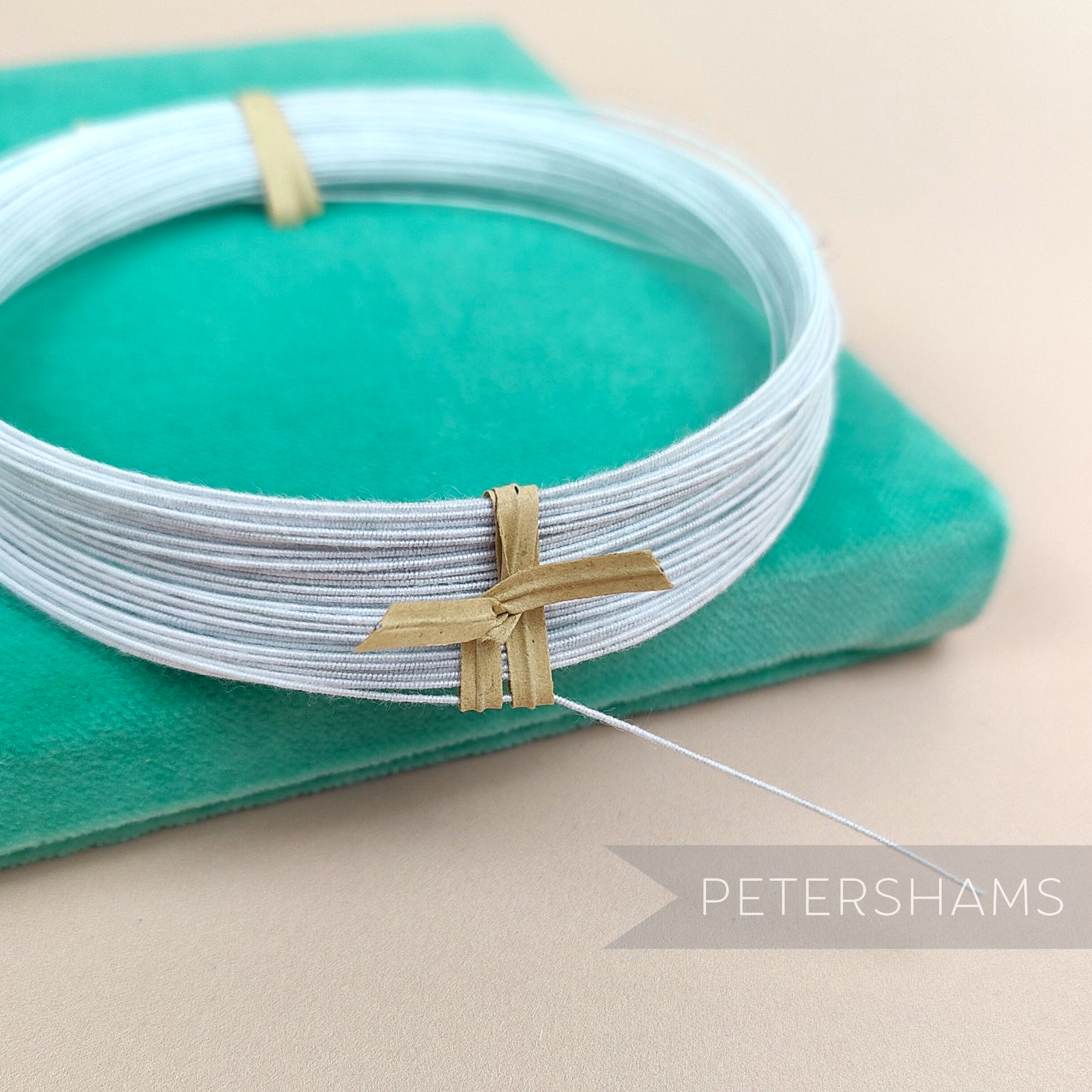 Petershams Millinery Supplies 0.4mm white cotton covered steel wire for millinery and flower making crafts