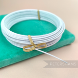 Petershams Millinery Supplies white 1.2mm cotton covered millinery wire coil for hat making and structural forms