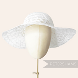 Petershams Millinery Supplies white zig zag threaded crinoline capeline hat body
