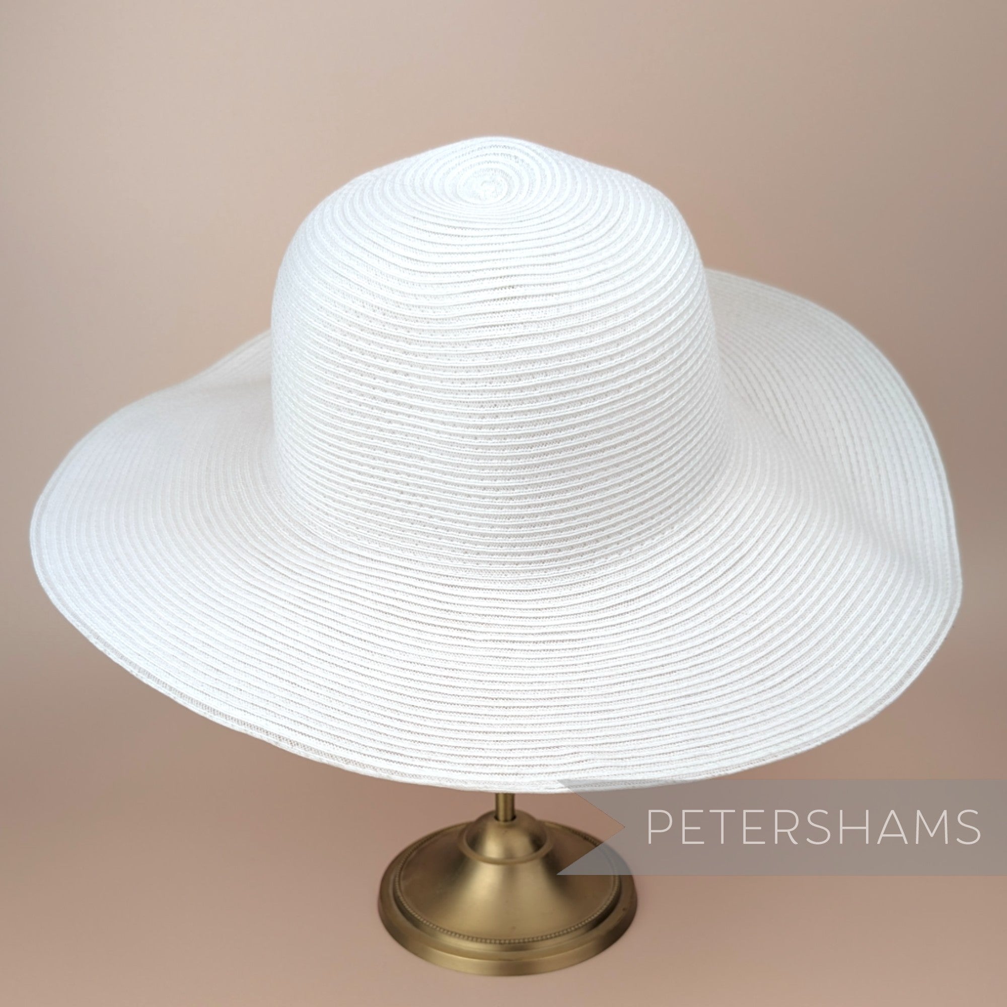 Petershams Millinery Supplies vintage 1980s white crinoline capeline hat body for millinery projects