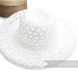 Petershams Millinery Supplies white zig zag threaded crinoline capeline hat body for millinery projects